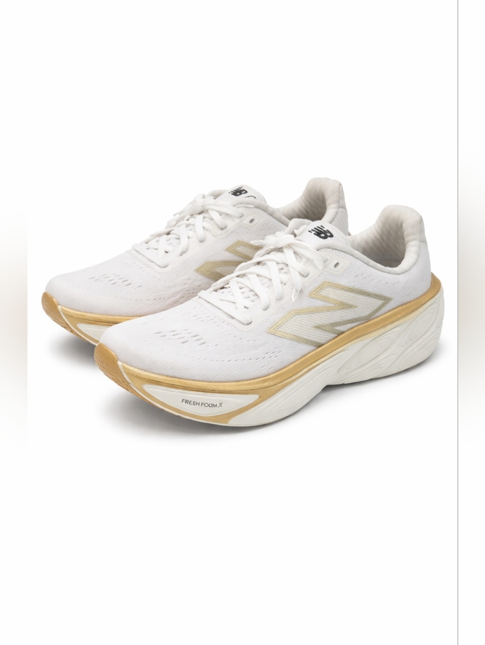 New Balance Fresh Foam X More v5 Women’s Running Shoes White Gold Size 8 - Picture 2 of 8